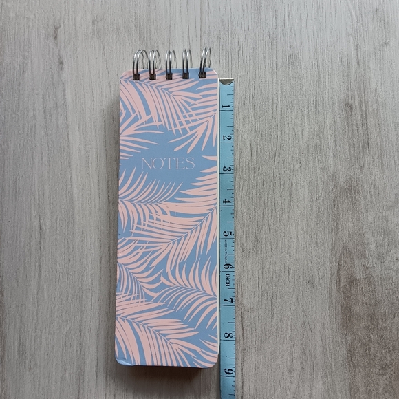 NEW OCS Designs Spiral Bound Notebook Narrow Reporters List Pad Palm Leaves Blue - Picture 6 of 7